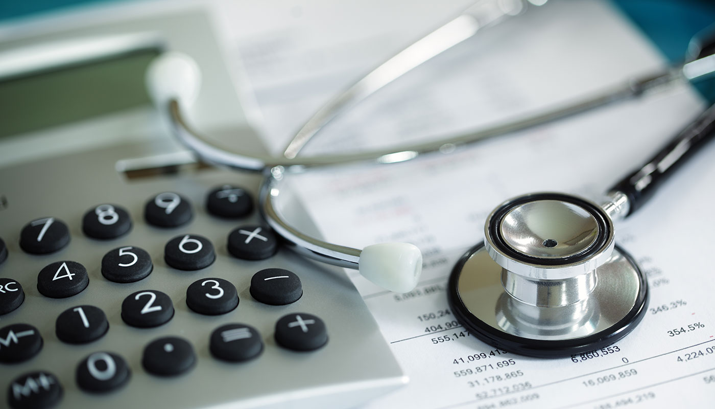 Stethoscope and calculator