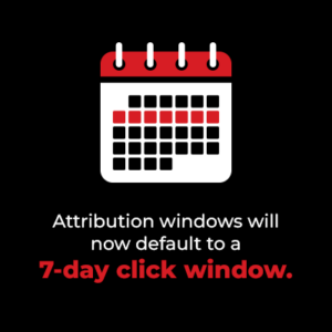 Attribution windows will now default to a 7-day click window.
