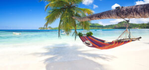 Beach with hammock